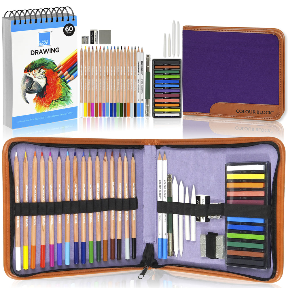 Colour Block Colored Pencil Set - 24pc