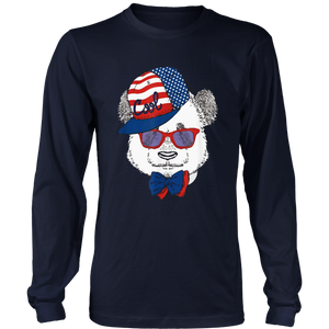 Men's Unisex T-Shirt American Flag Cap Sunglasses Cool Bear