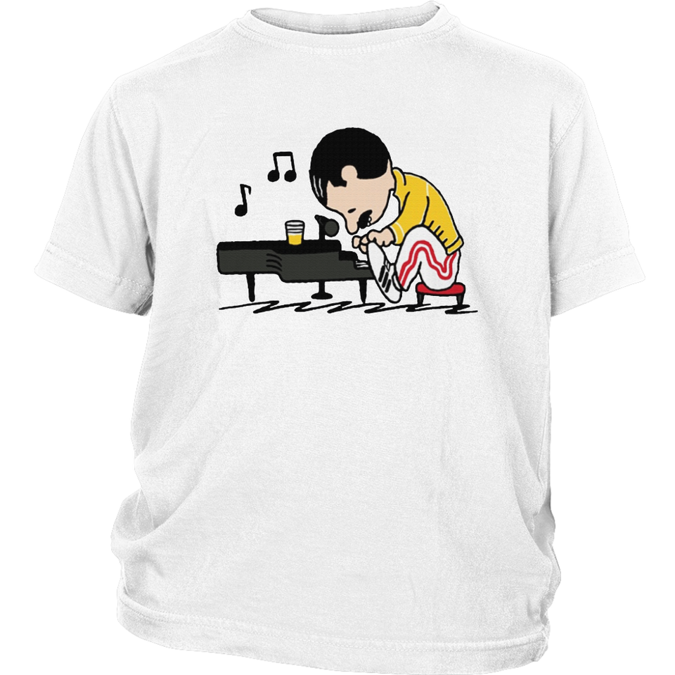 freddie mercury playing piano shirt