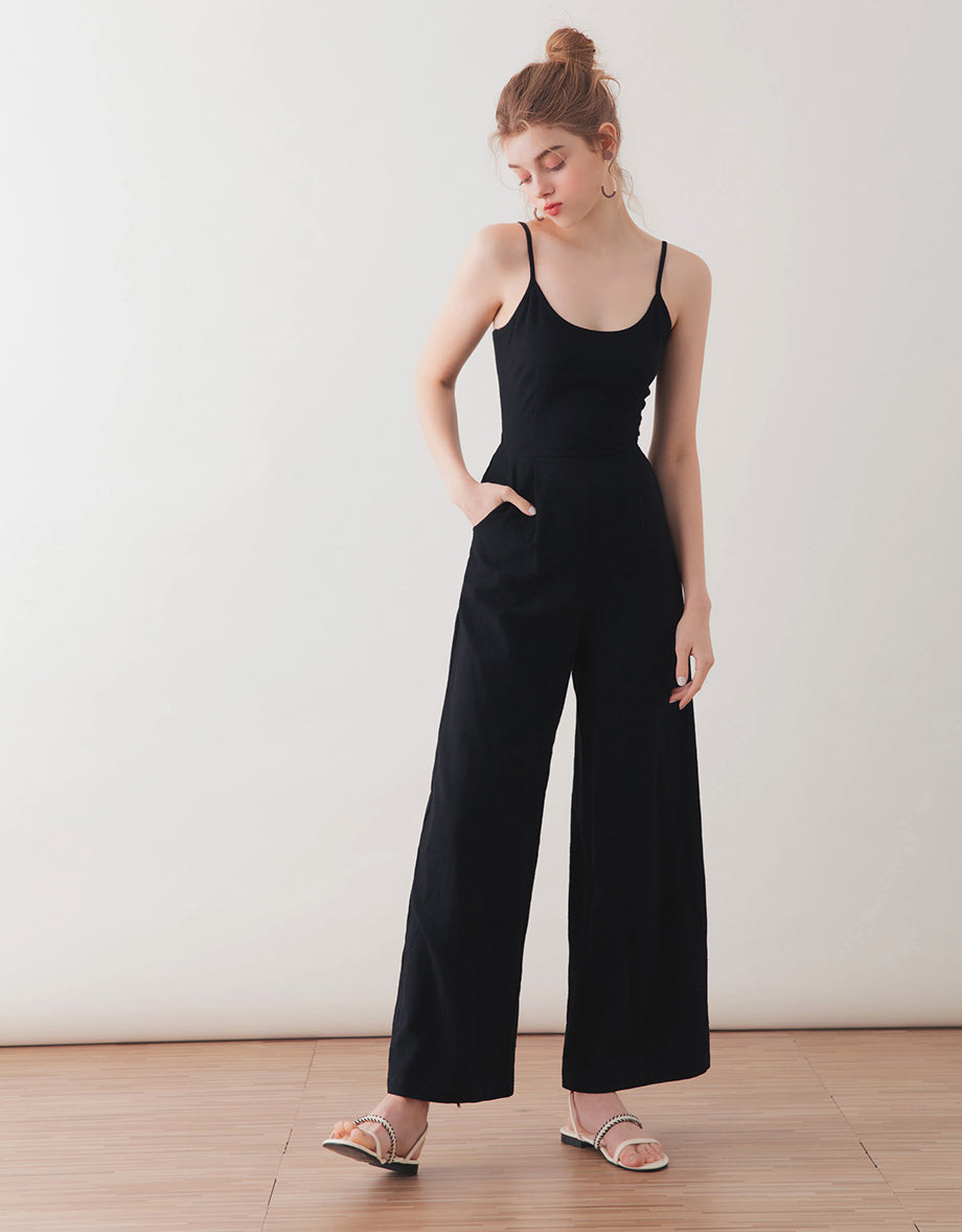 thin strap jumpsuit