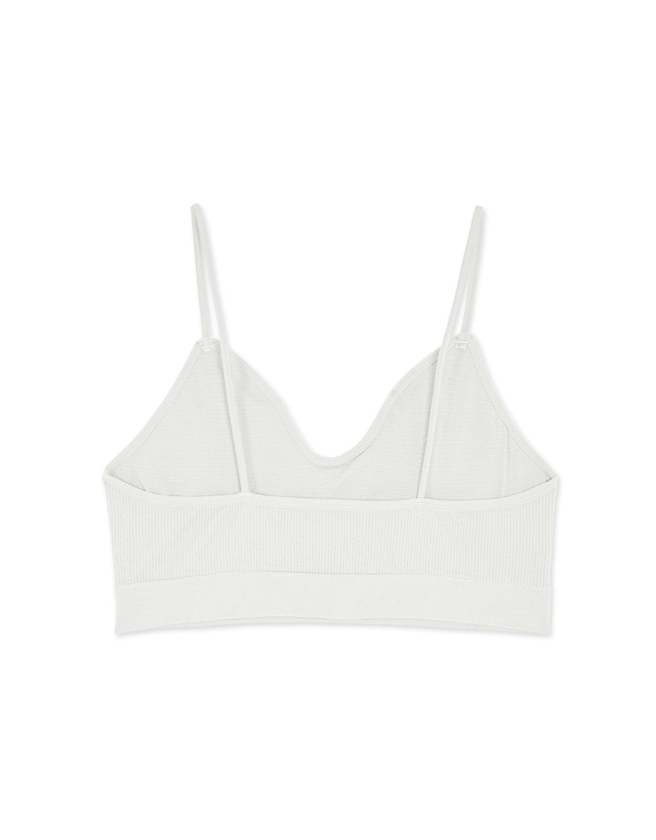 Thin Strap Ribbed Bralette - AIR SPACE