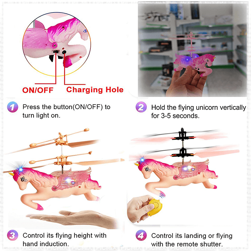 remote control flying unicorn toy