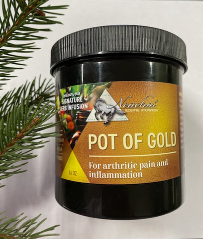 container filled with pot of gold, anti-inflammatory cream