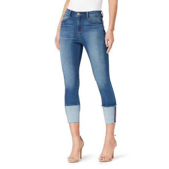 high rise skinny crop jeans