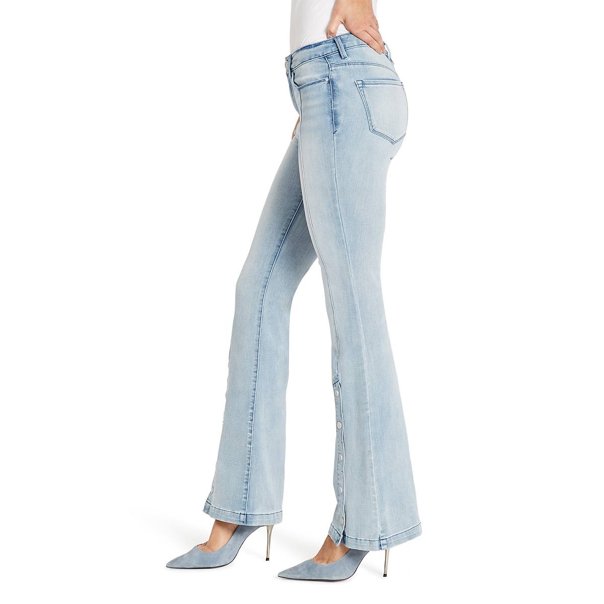 skinny girl high rise flare jeans