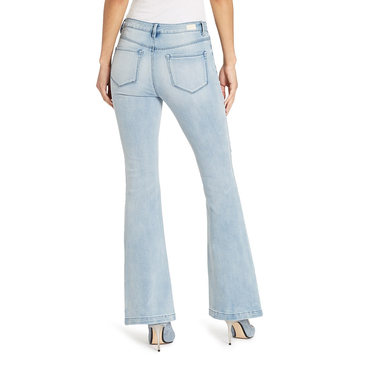 skinny girl high rise flare jeans