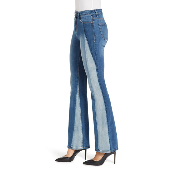 skinny girl high rise flare jeans