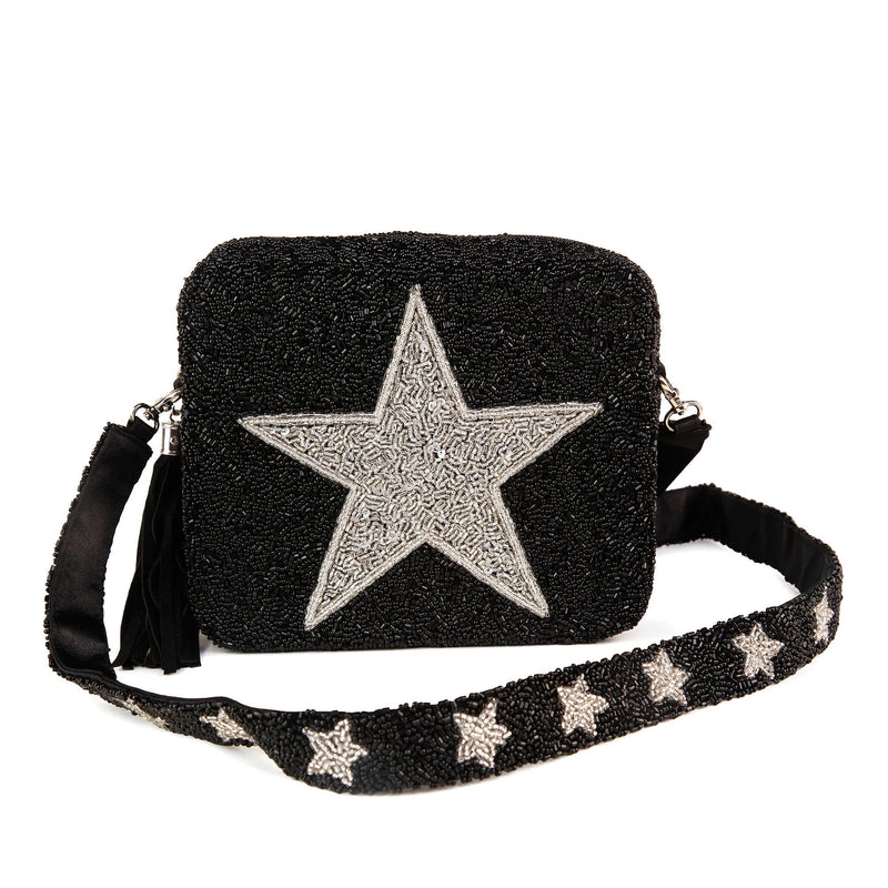 Tiana Designs Beaded Black and Silver Star bag *Pre order