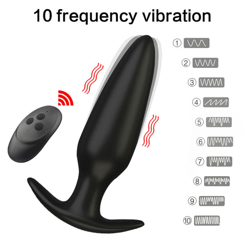 10 fréquences de vibration du plug anal vibrant en silicone-Le Royaume Du Plug