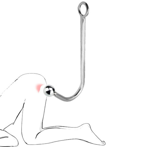 Femme en levrette avec un crochet anal dans les fesses-Le Royaume Du Plug