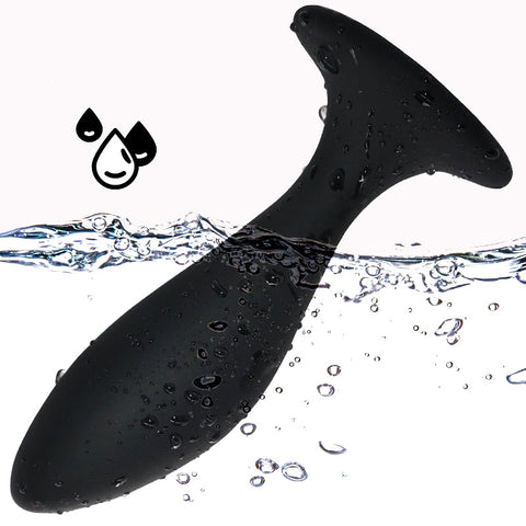 Plug anal en silicone noir waterproof-Le Royaume Du Plug