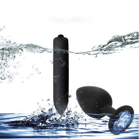 Résistance à l'eau du kit anal silicone avec vibromasseur-Le Royaume Du Plug