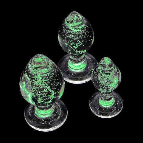 Trois plug anal en verre phosphorescent-Le Royaume Du Plug