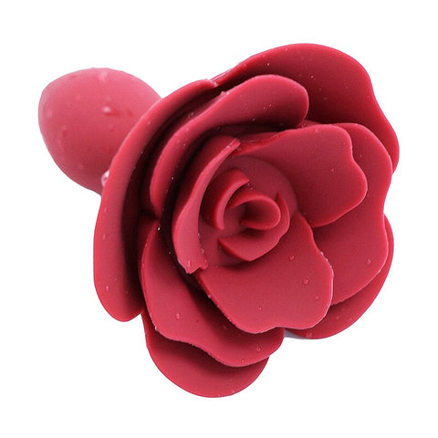 Vue de face du Plug anal en forme de fleur rouge-Le Royaume Du Plug