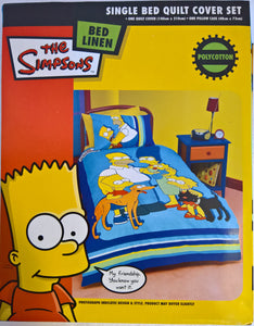 1 The Simpsons Family Doona Single Bed Quilt Cover Rare