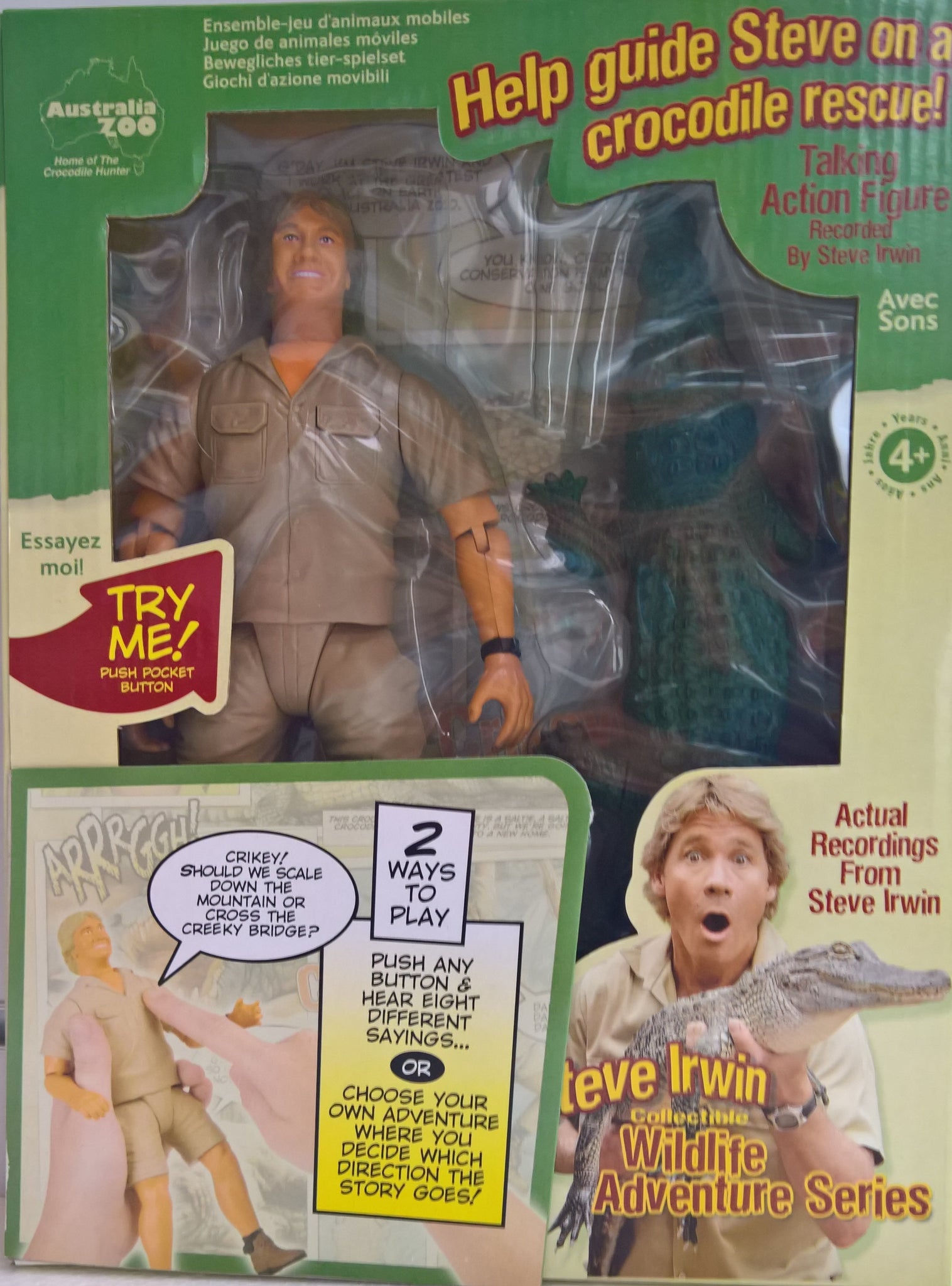 steve irwin talking action figure