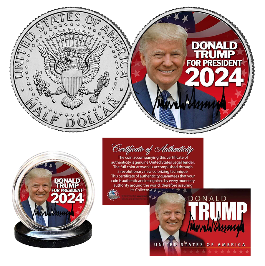 Donald Trump For President 2024 Coin I Love My Freedom