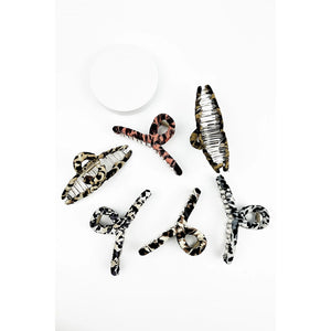 Animal Print Cloth Twist Hair Claws (6 Colors) - Whiskey Rose Co. 