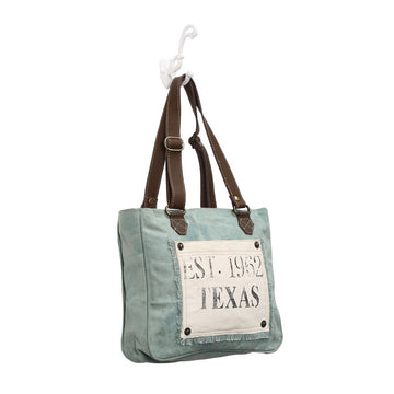 Texas - Sage Green Canvas Tote Bag