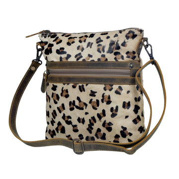 Ira - Genuine Animal Print Hair On Leather Crossbody Bag