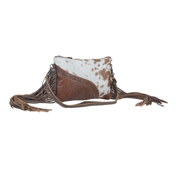 Percy - Genuine Hair On & Tooled Leather Crossbody Bag