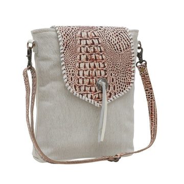 Maxwell - Tooled Leather Crossbody Bag with Fringe