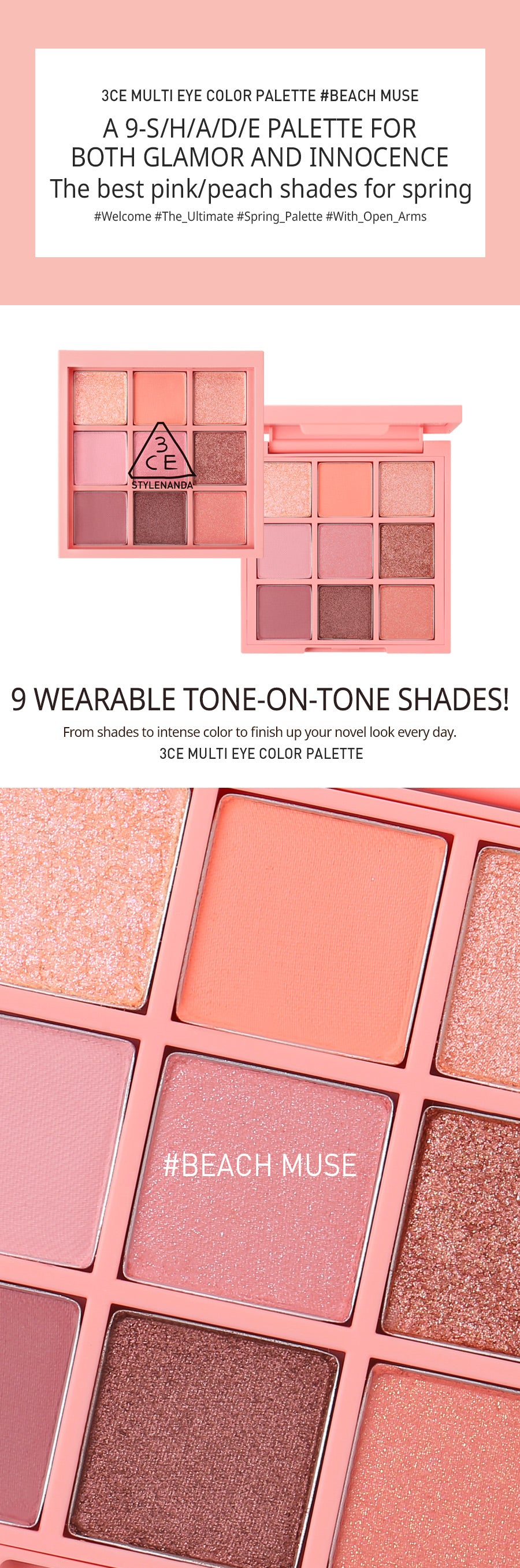 3CE Multi Eye Color Palette #BEACH MUSE