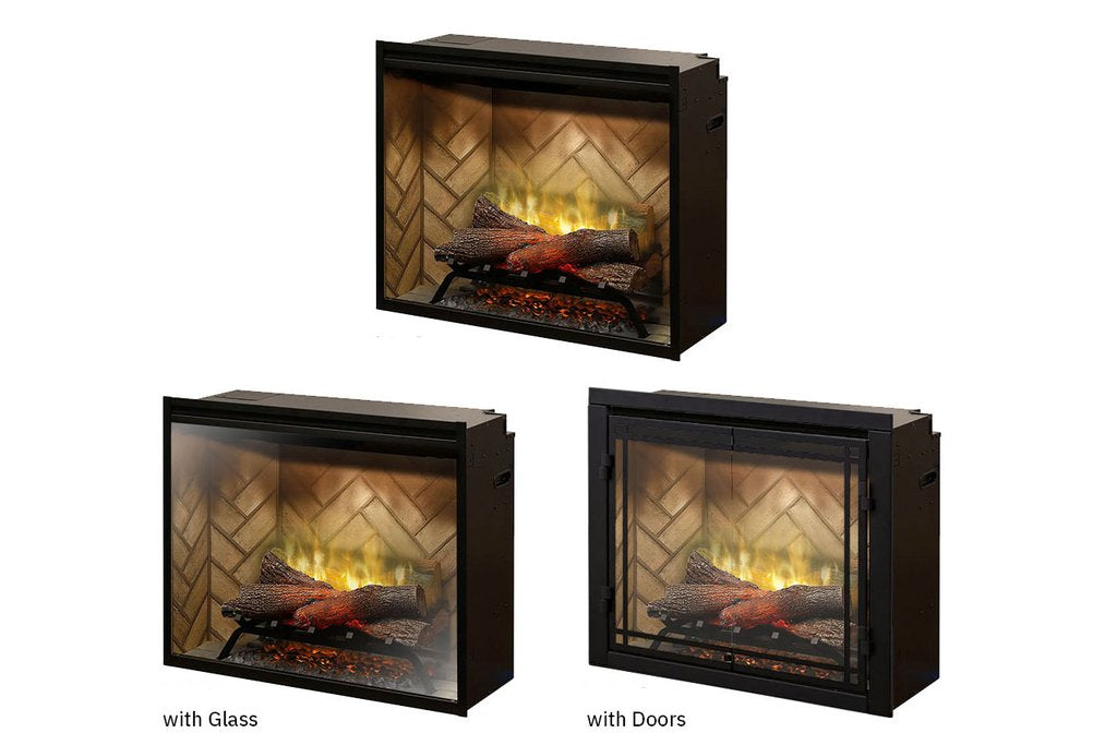 36 inch double sided electric fireplace