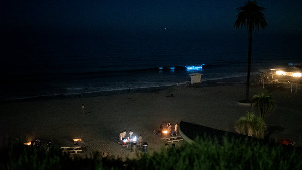 Moonlight Beach encinitas california glowing waves