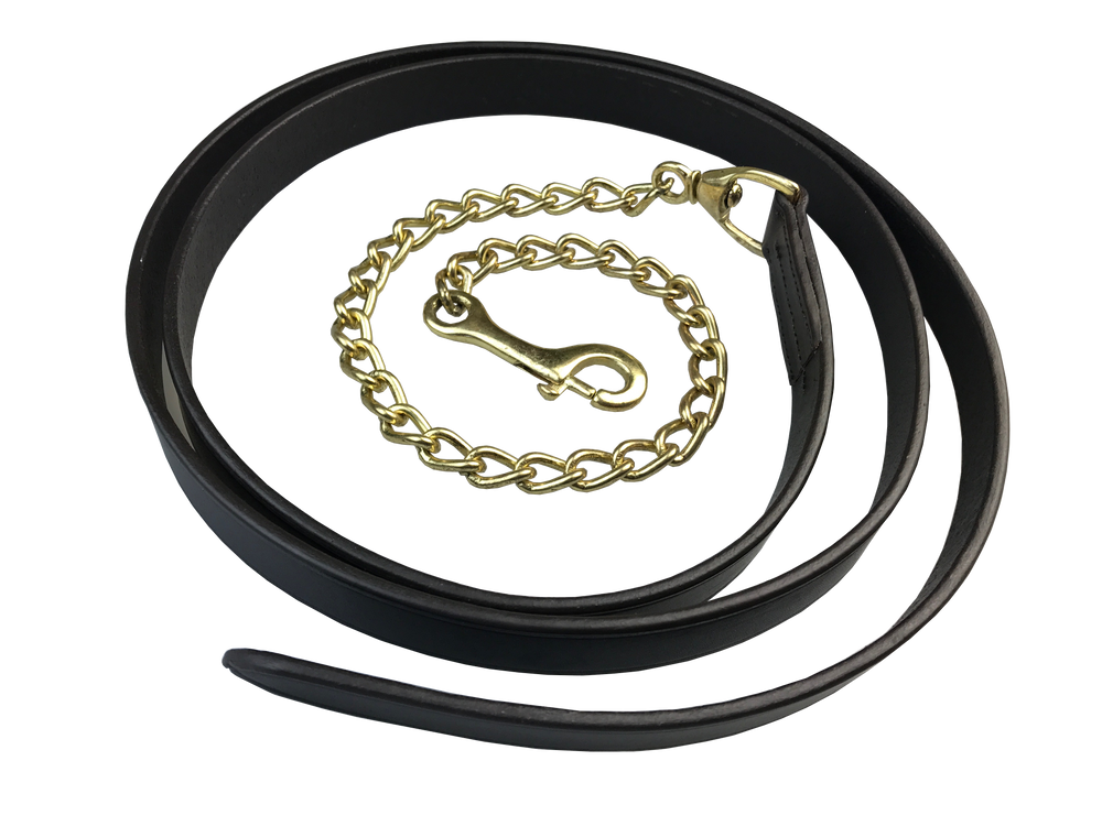 Leather Lead Chain with Brass Fittings – Hamag
