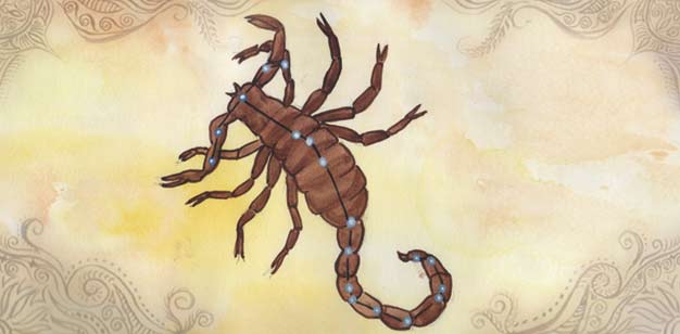 Scorpio painting - meaning in Vedic Astrology