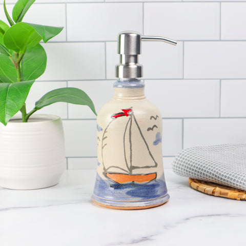 Stone Grey Soap Dispenser – Above the Sea Pottery