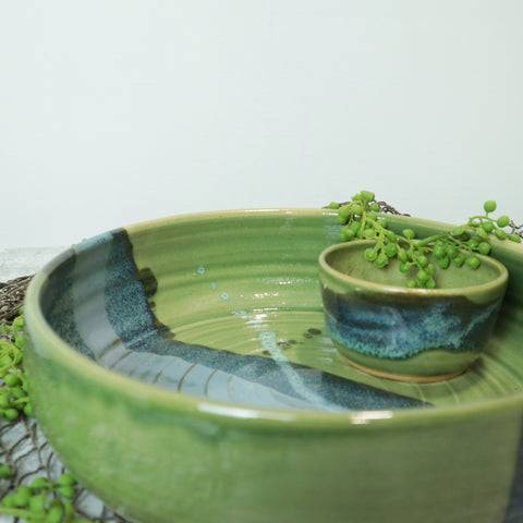 Brie Baker in Light Ocean Breeze – Small House Pottery