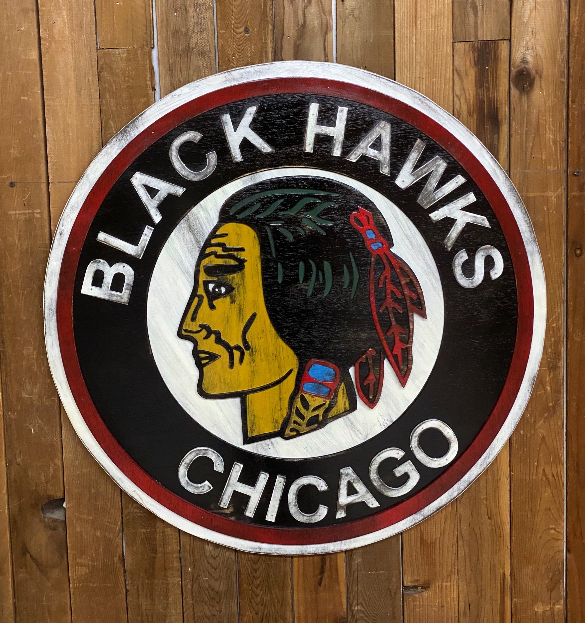 Chicago Blackhawks Logo Old School Craig Moodie Designs