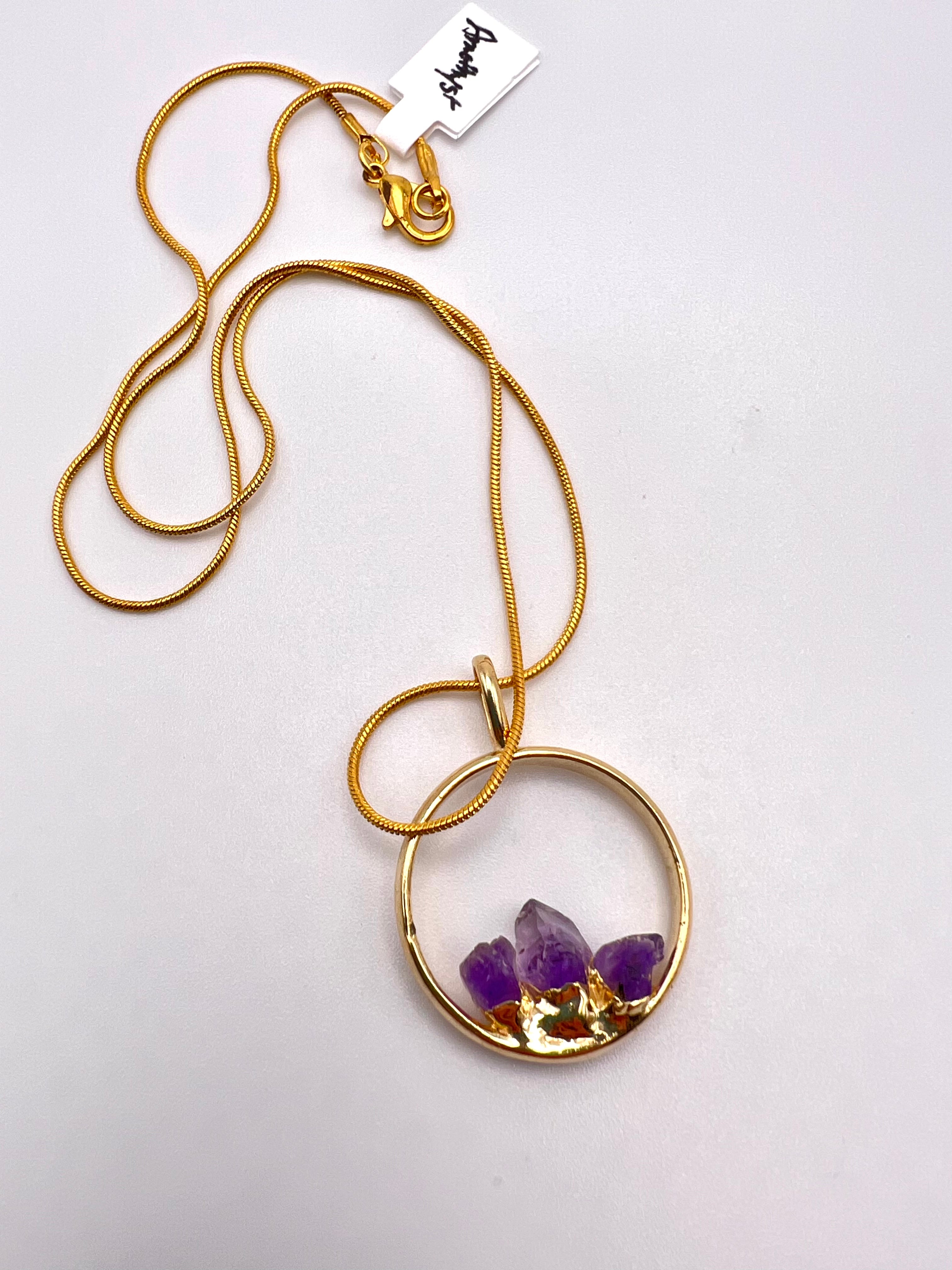 Amethyst Cluster Pendant
