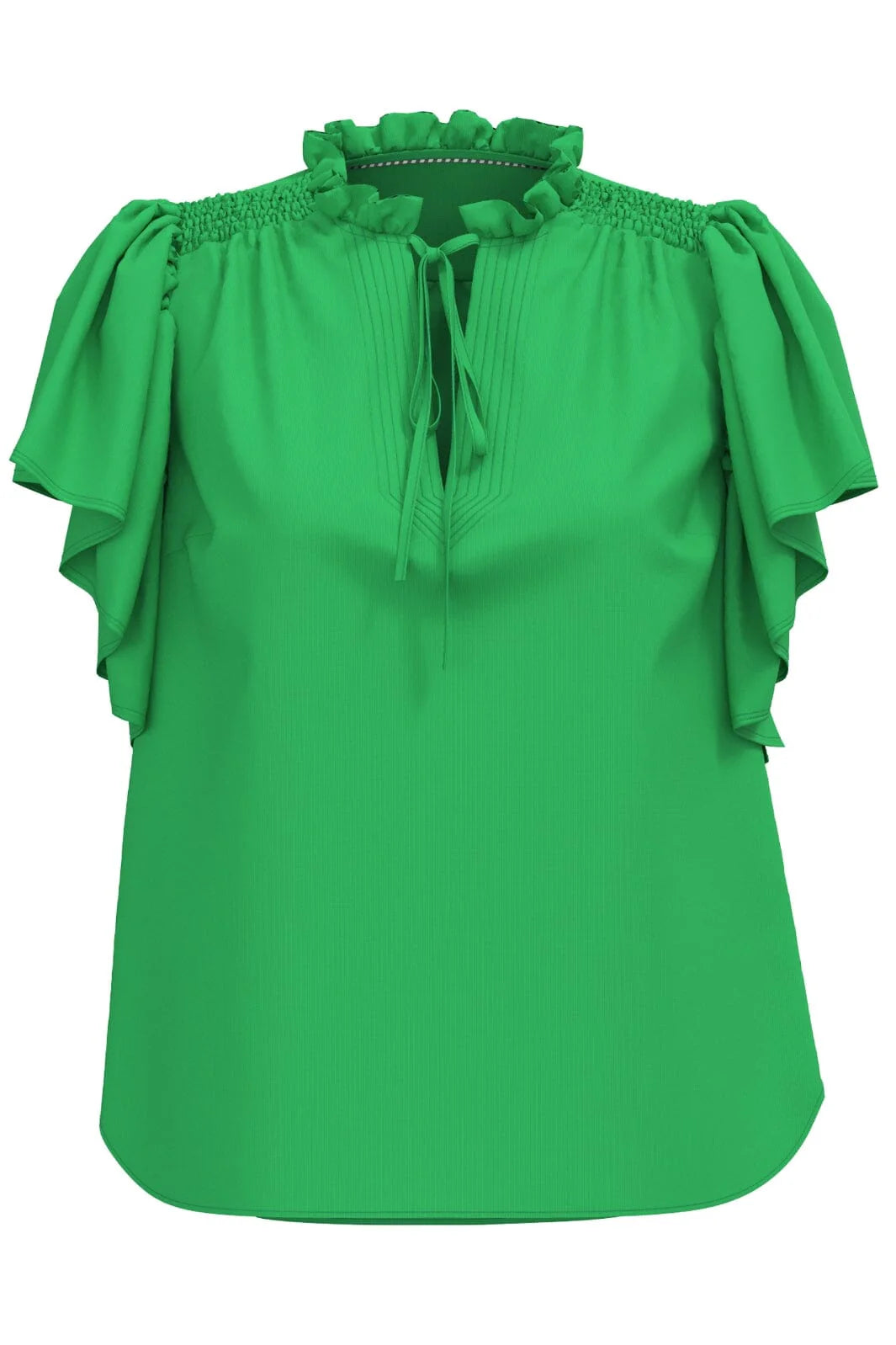 Co´Couture - Sunrise SS Frill Top Green