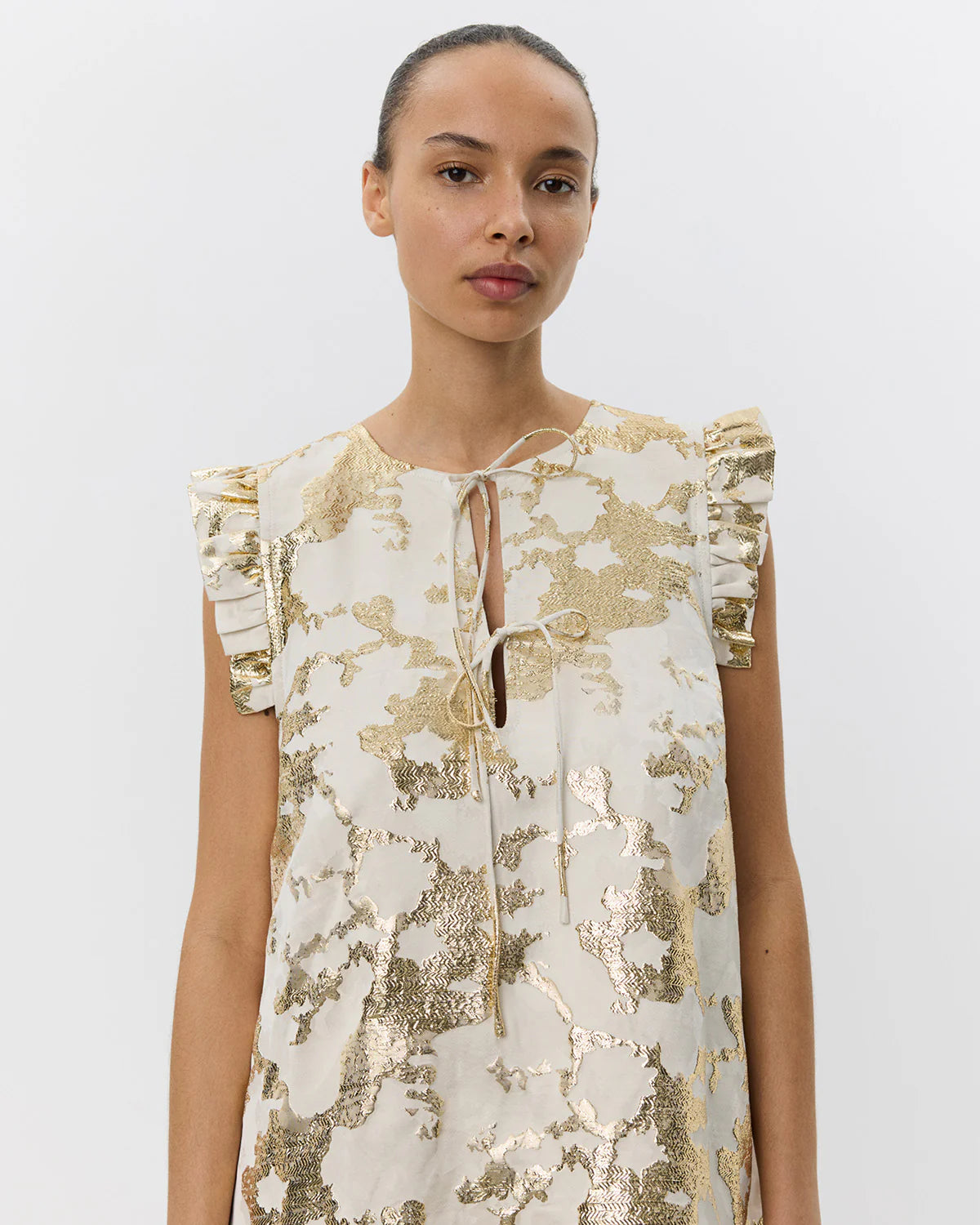 Sofie Schnoor - S252321 Elma Dress Off White/Gold