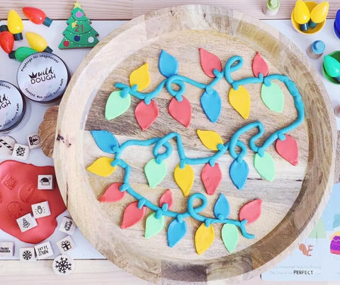 Christmas Playdough Activities - Lights