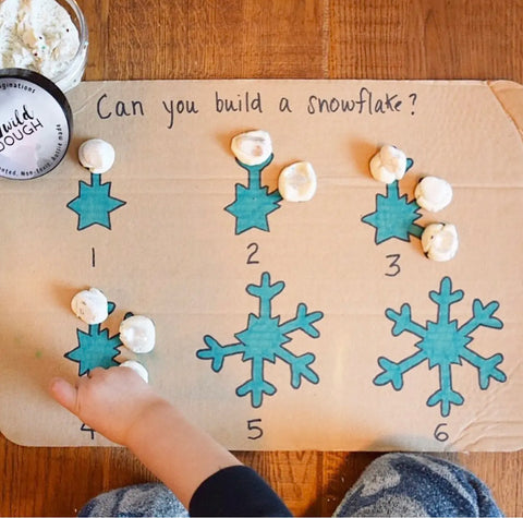 Christmas Playdough Activities - Snowflake Counting