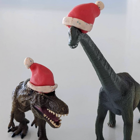Playdough Hats for Dinosaurs