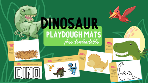 Dinosaur Playdough Mats Printable
