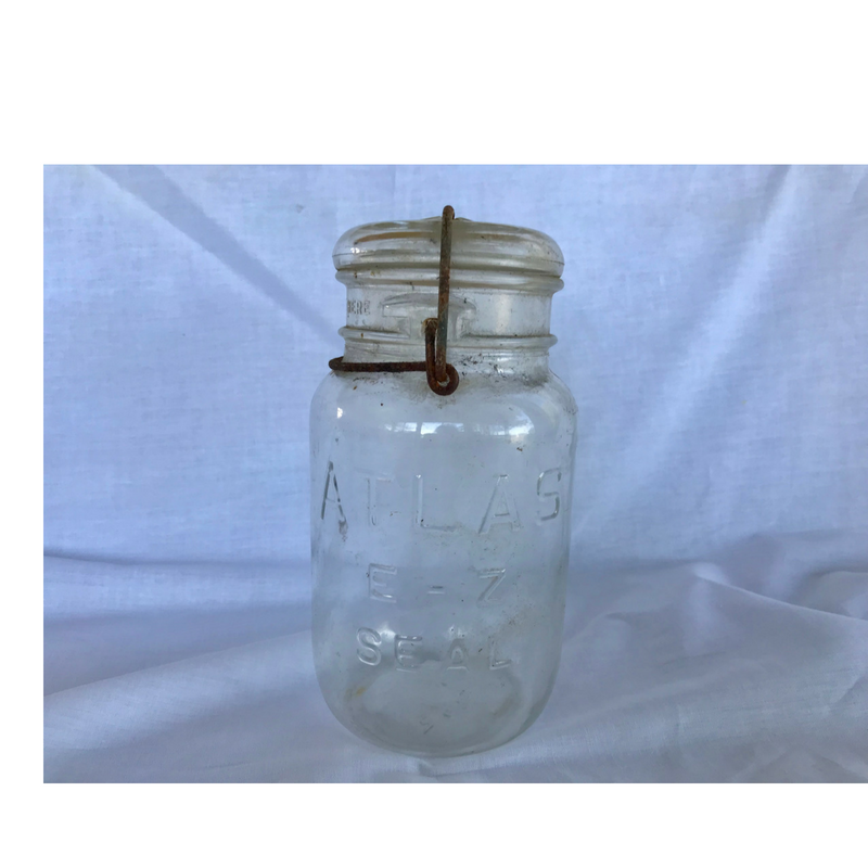 Vintage Atlas EZ Seal 1 Quart Glass Canning Jar