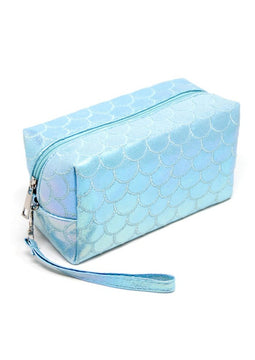 Mermaid Scale Blue Iridescent Travel Case