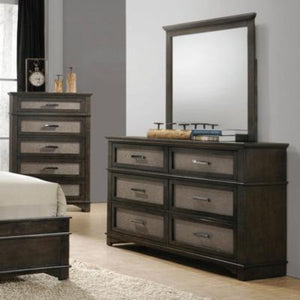 Acme 26285 Anatole Walnut Finish Dresser With Mirror Flatfair