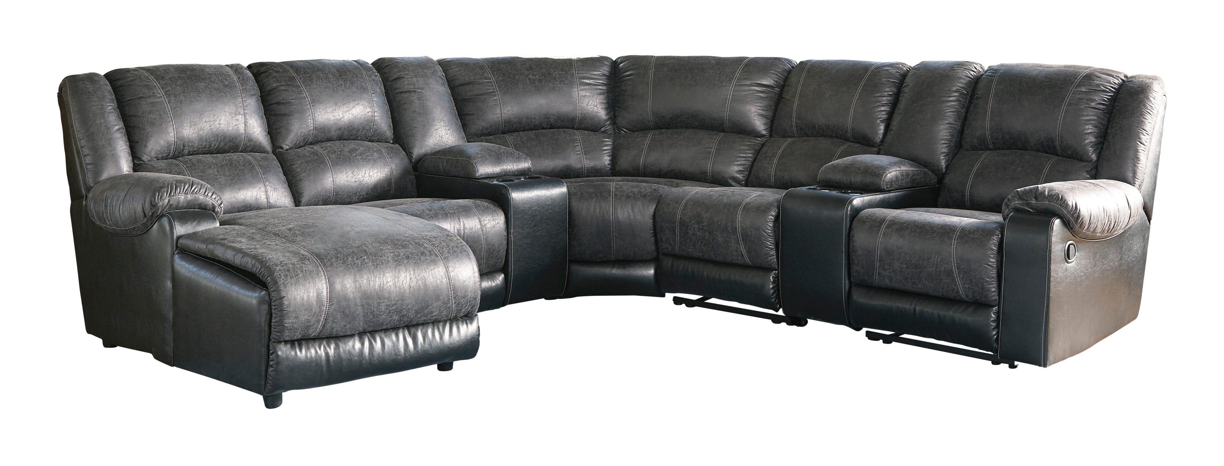 Signature Design 50301 16 Ashley Nantahala Slate 7 Piece Sectional Sofa