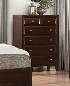 Homelegance Modern Espresso Wood Chest Tall Dresser Flatfair