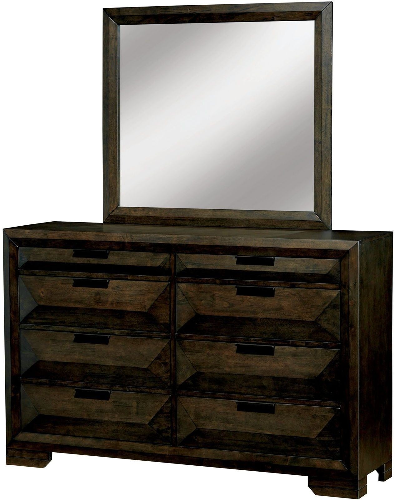 Nikomede Espresso Wood Traditional Finish Dresser With Mirror