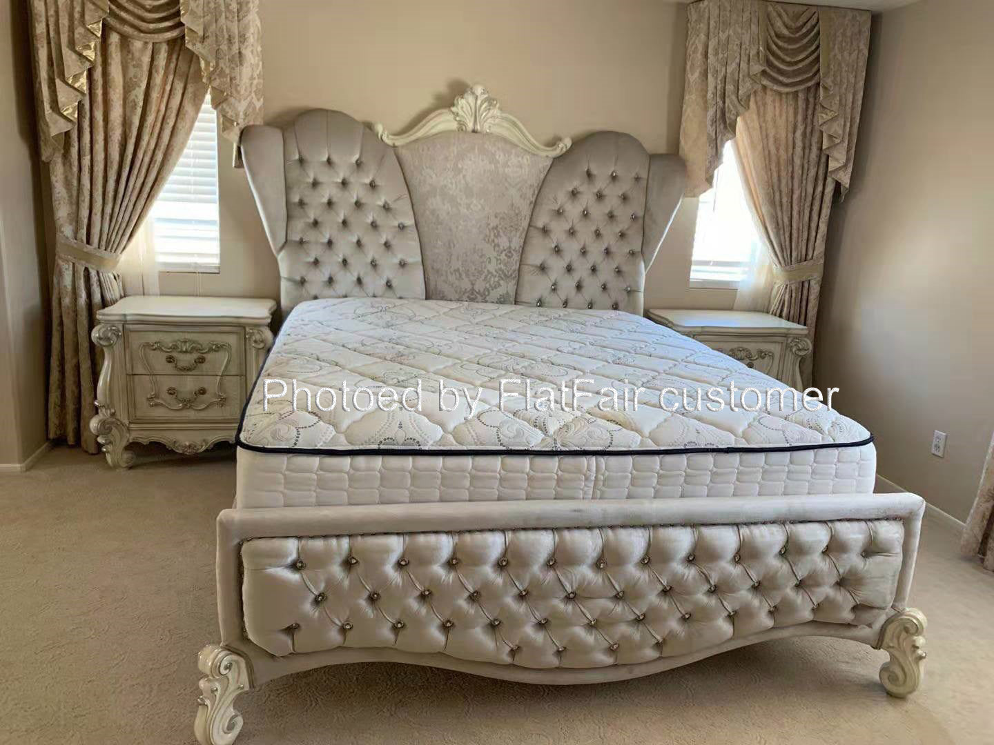 Acme Versailles Ivory Bone White King Sleigh Bedroom Set