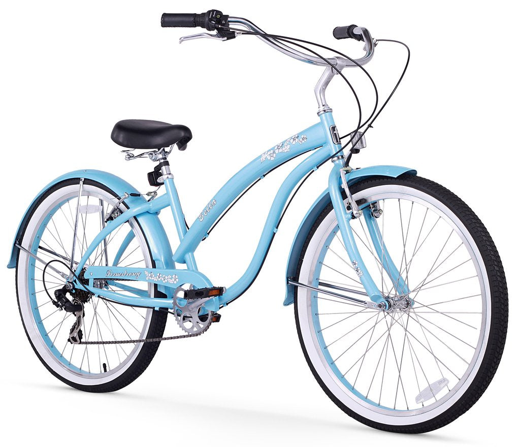 light blue cruiser bike