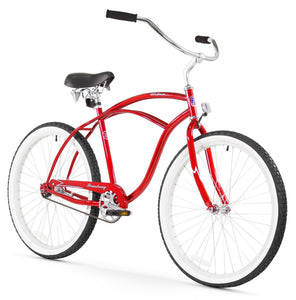 red beach cruiser bike